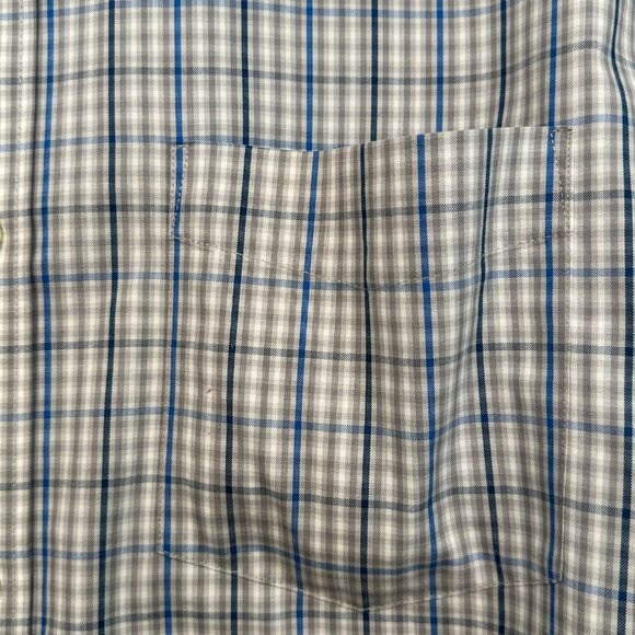 Eddie Bauer Wrinkle Free Relaxed Fit Plaid Button Up Shirt Short Sleeves Mens XL - Picture 5 of 10